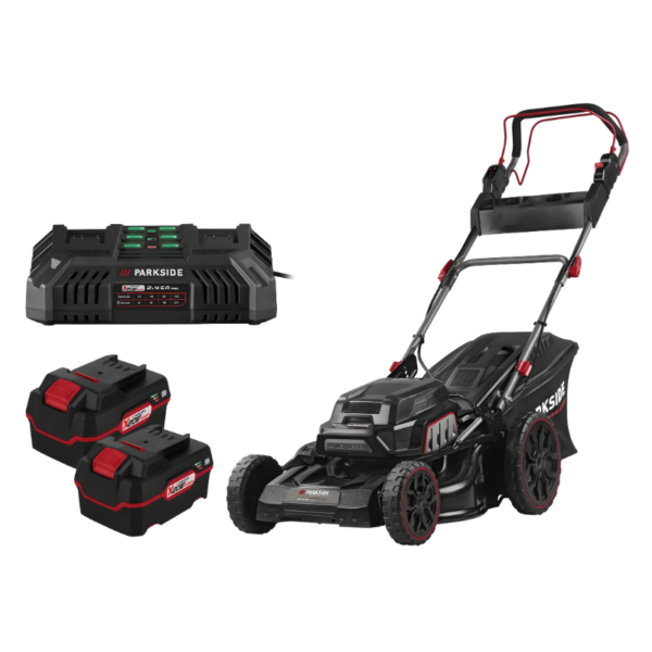 Tondeuse sans fil 40 V avec 2 batteries et 1 chargeur